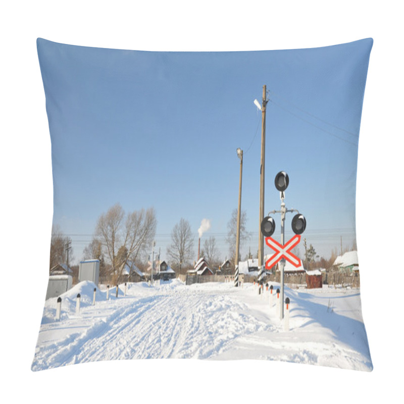 Personality  Unguarded Railway Crossing. Pillow Covers