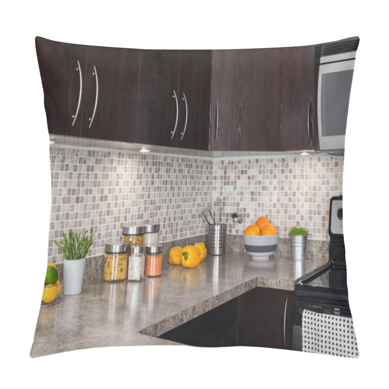 Personality  Modern Kitchen With Cozy Lighting Pillow Covers