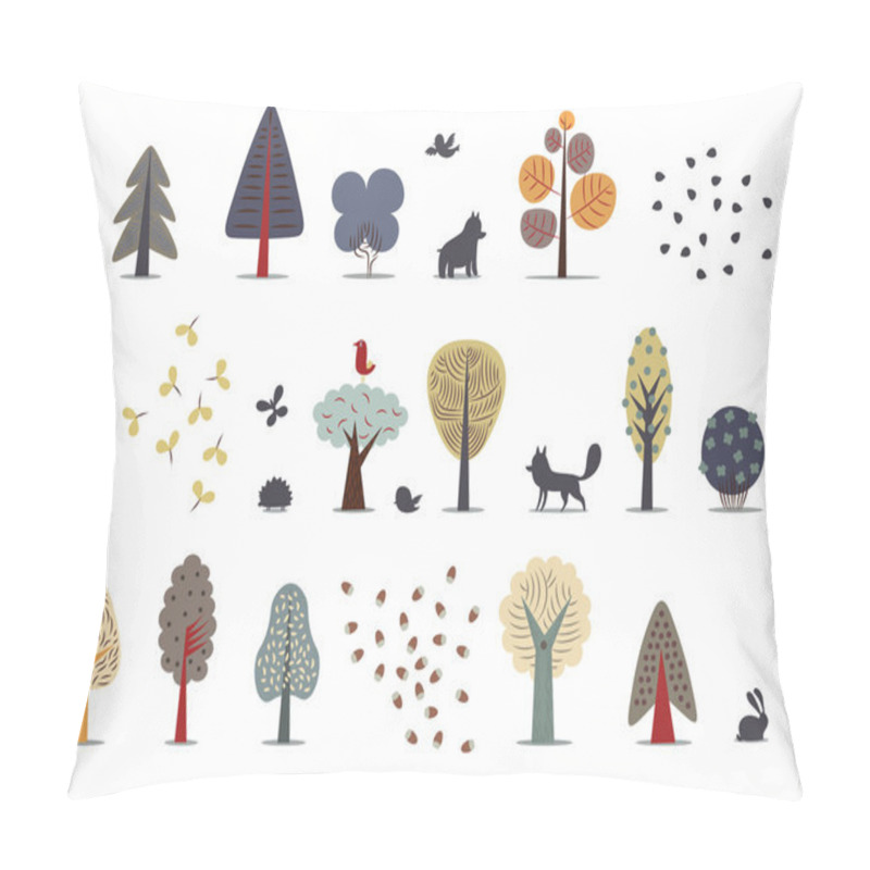 Personality  Forest Trees Set Pillow Covers