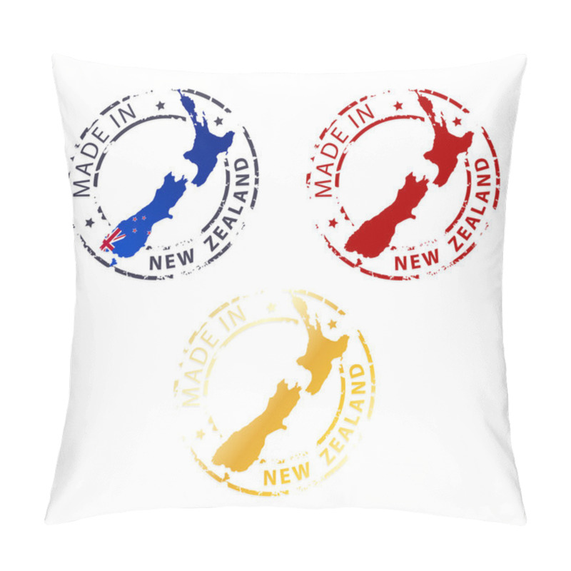 Personality  Made In New Zealand Stamp - Ground Authentic Stamp With Country Map Pillow Covers