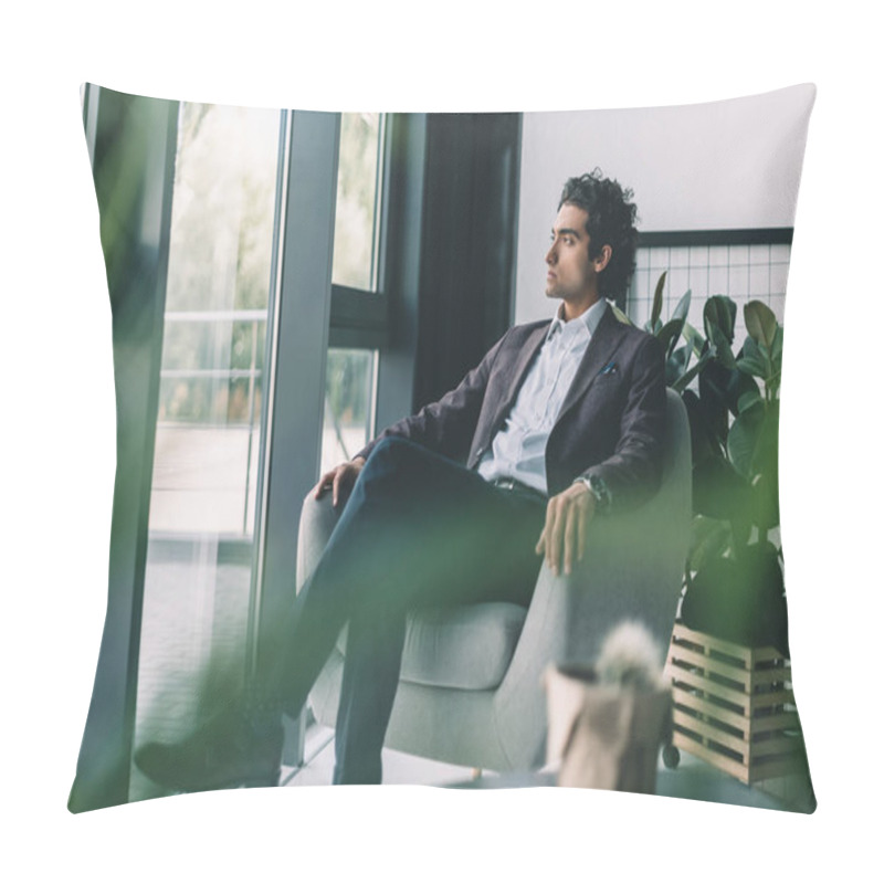 Personality  Businessman Resting In Armchair In Office Pillow Covers