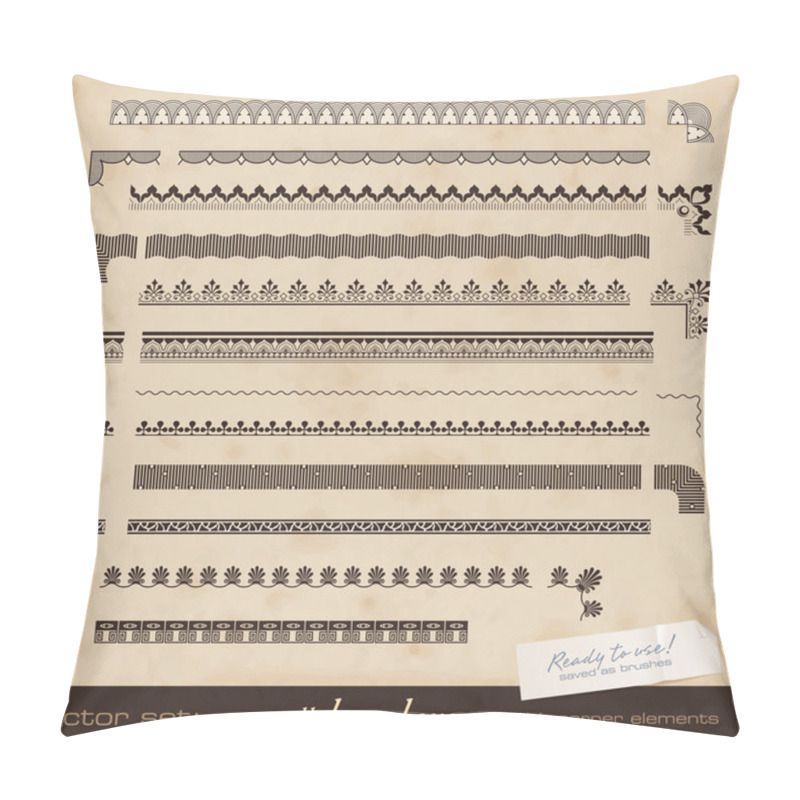 Personality  Small Borders With Corner Elements Pillow Covers