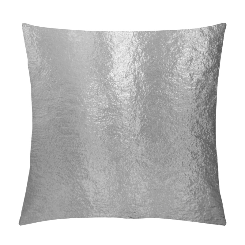 Personality  Silver Shiny Foil With Highlights And Uneven Texture Pillow Covers