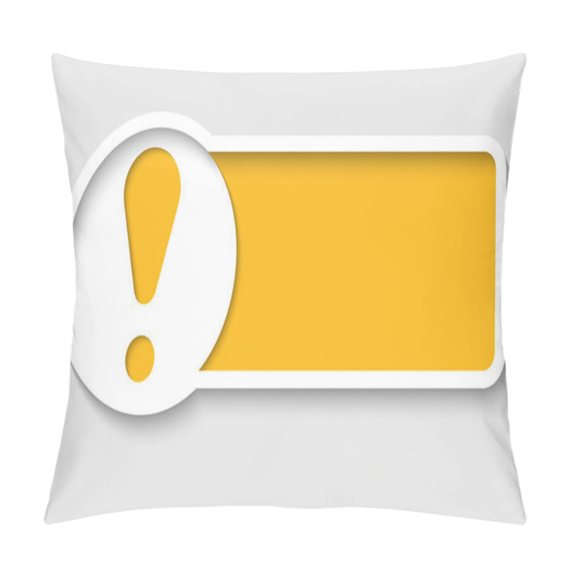 Personality  Yellow Text Frame And Exclamation Mark Pillow Covers