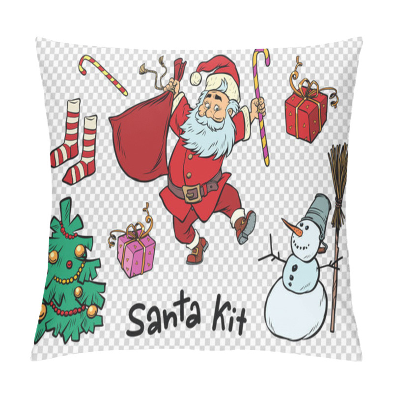 Personality  Kit Santa Set Christmas New Year Items And Characters Pillow Covers