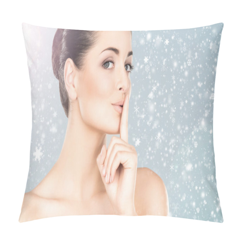 Personality  Woman With Healthy  Skin Pillow Covers