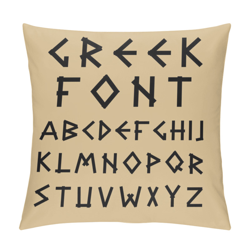 Personality  English Vector Alphabet In Ancient Style. Pillow Covers