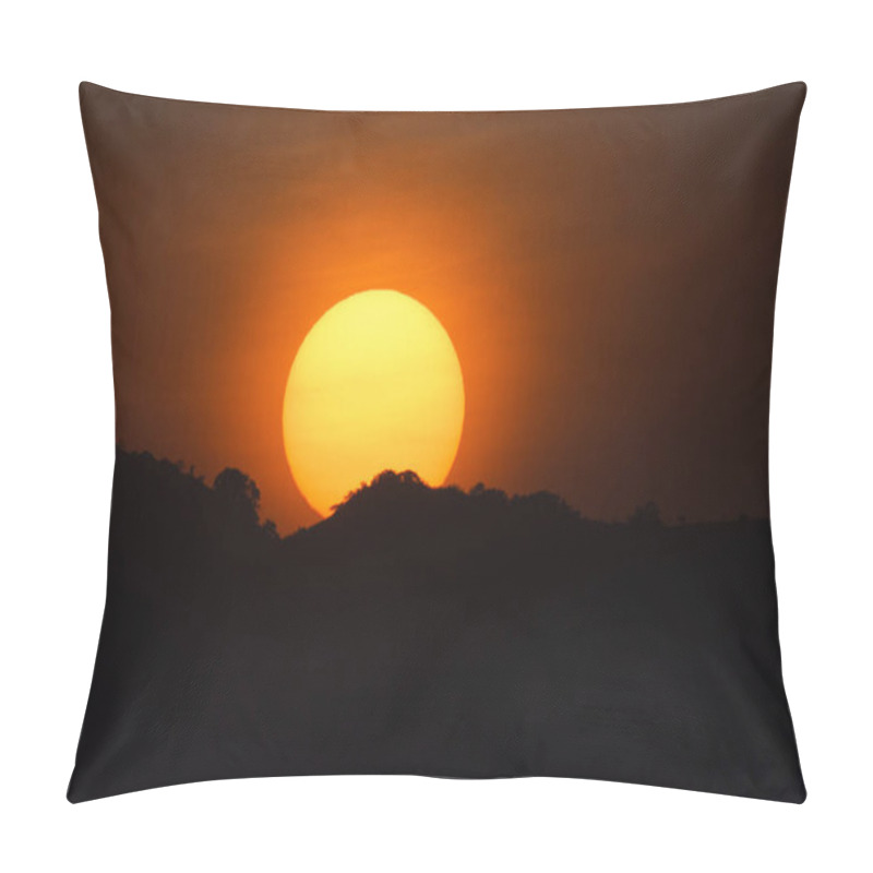 Personality  Sunset With Mountain Backdrop, Dandeli National Park, Karnataka, Dandeli Pillow Covers