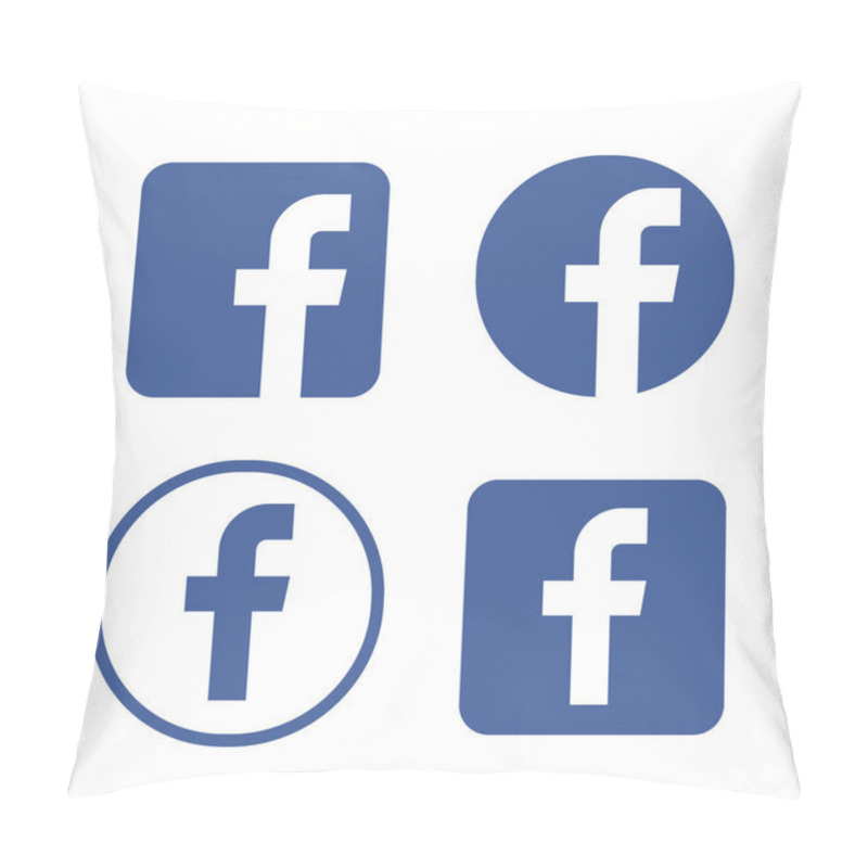 Personality  Facebook Logo Vector Illustration, Facebook Icon Vector Pillow Covers