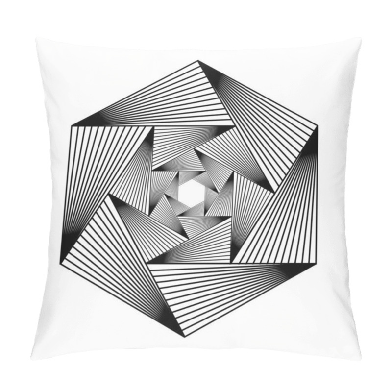 Personality  Hexagon Pattern With Triangles And Lines. Stripes Background Pillow Covers