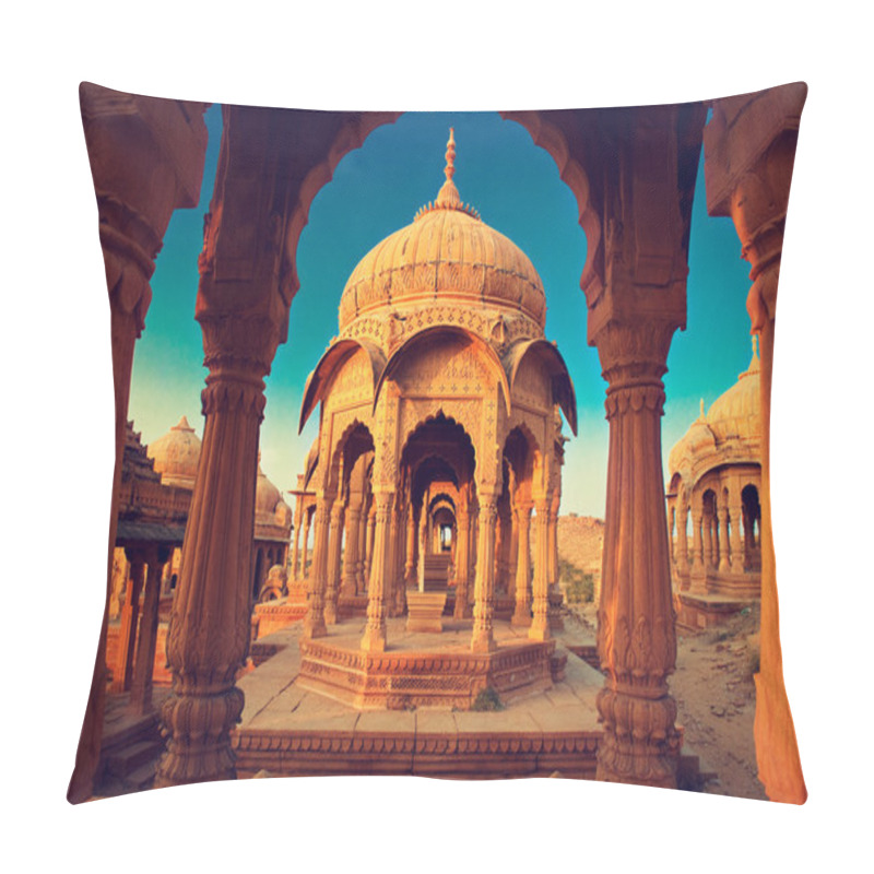 Personality  Bada Bagh Cenotaph, Jaisalmer Pillow Covers