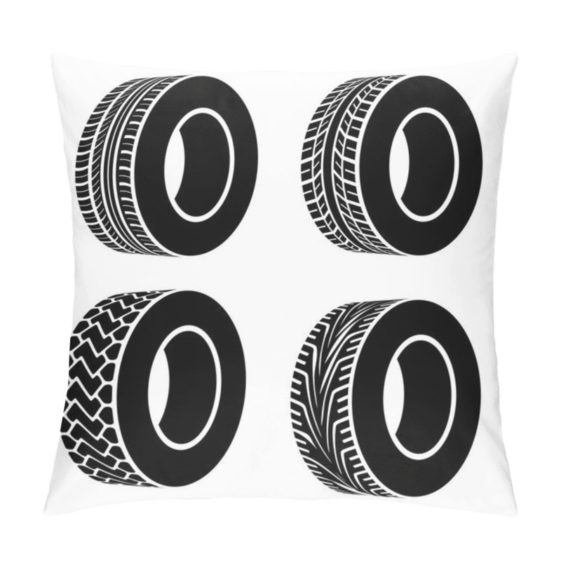 Personality  Black Tyre Symbols Pillow Covers