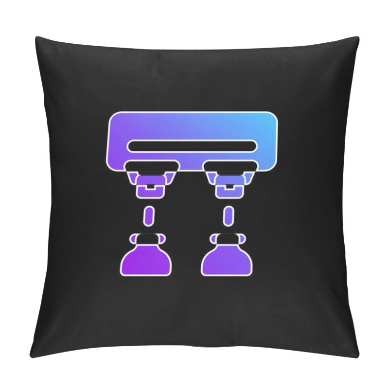 Personality  Assembly Line Blue Gradient Vector Icon Pillow Covers