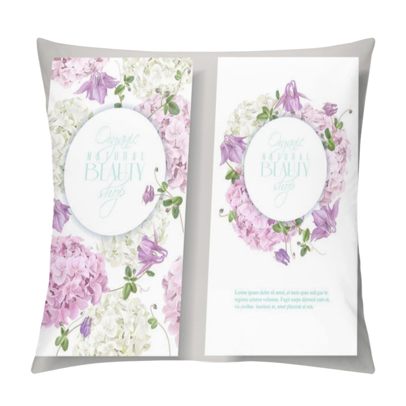 Personality  Hydrangea Vertical Round Banners Pillow Covers