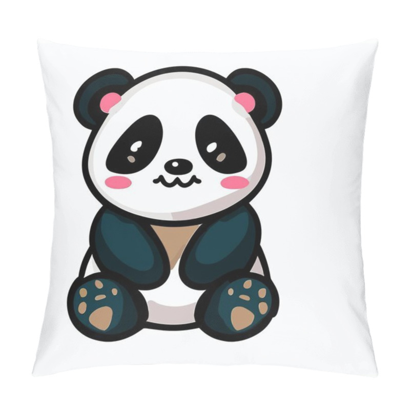 Personality  Cute Panda Vector Illustration, Playful Panda Graphic For Wildlife And Nature Themes Pillow Covers