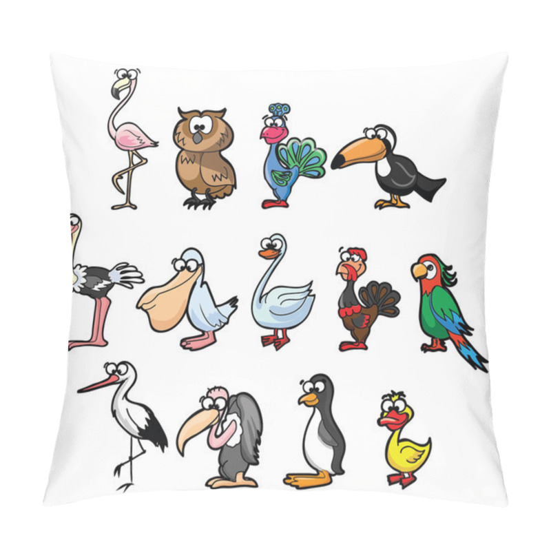 Personality  Set Of  Cartoon Birds Pillow Covers