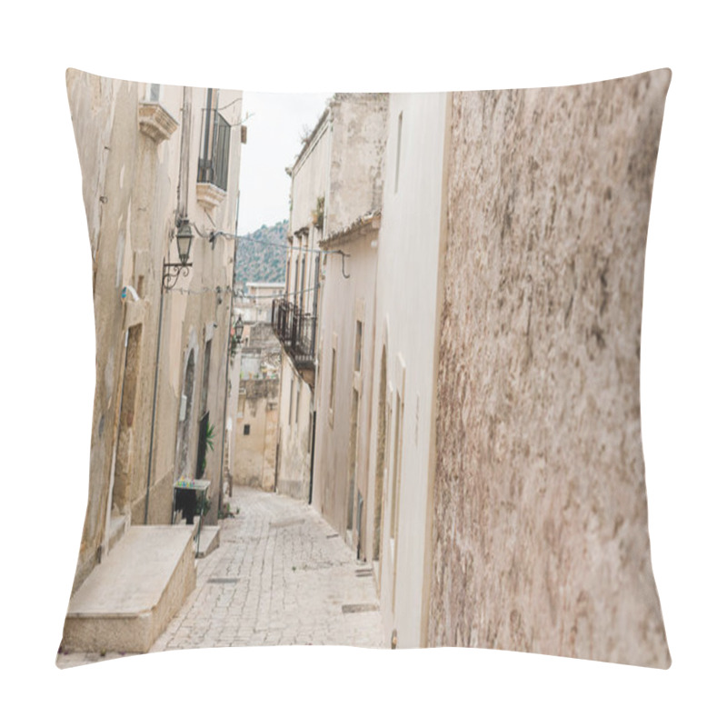 Personality  Paving Stones On Road Old Buildings In Italy  Pillow Covers