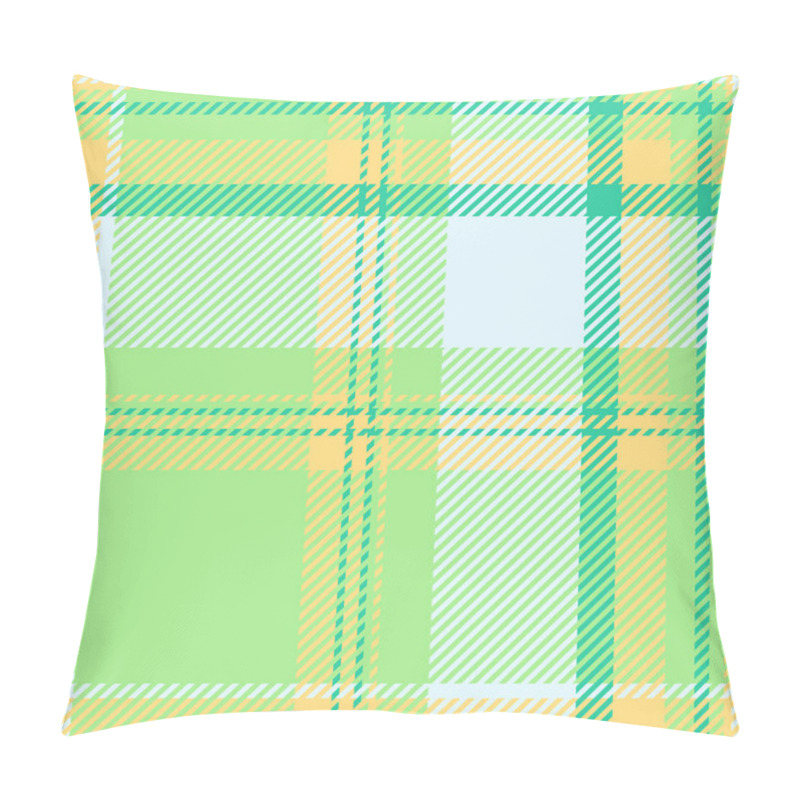 Personality  Vibrant Pastel Plaid Pattern In Light Green, Yellow, And Teal.  Perfect For Textile Designs, Website Backgrounds, Or Spring-themed Projects. Pillow Covers