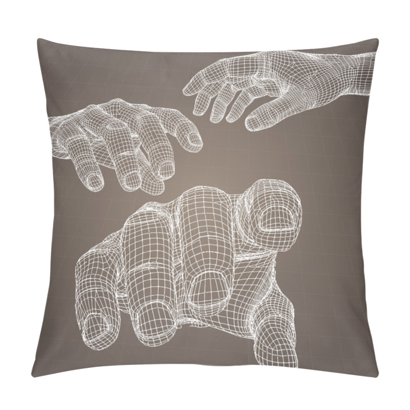 Personality  Vector Model Of Hand. Pillow Covers