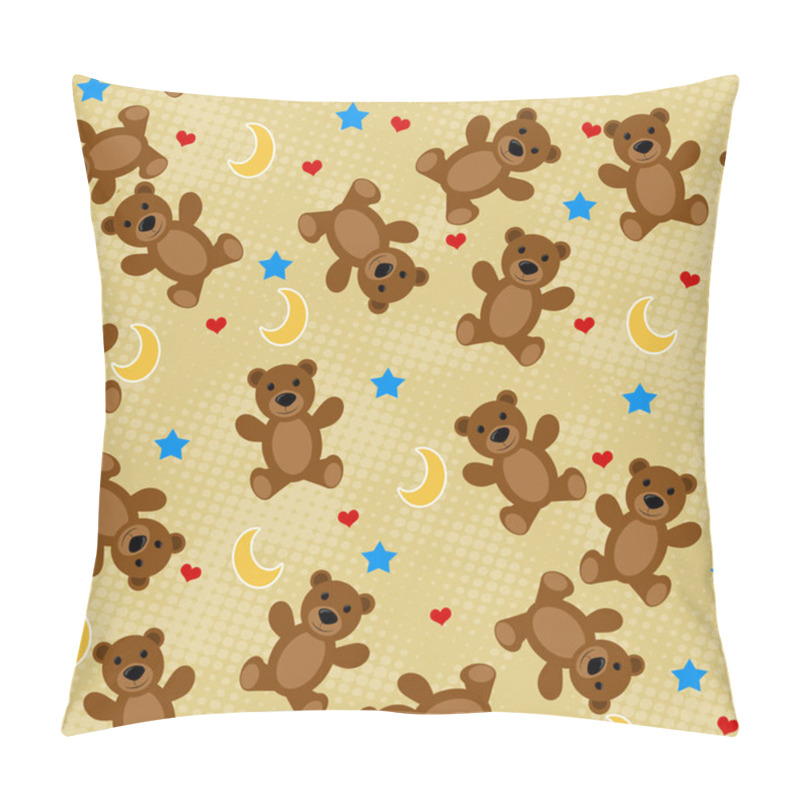 Personality  Teddy Bears Seamless Pattern  Pillow Covers