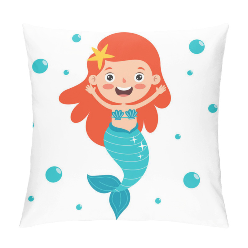 Personality  Cute Beautiful Mermaid Posing Pillow Covers