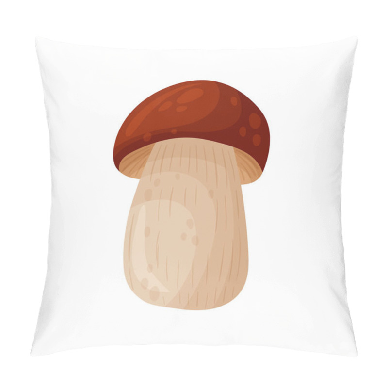 Personality  Colorful Fresh Autumn Wild Forest Mushroom. Cartoon Flat Style Silhouettes Icons. Great Autumn Design Concept Elements. Vector Illustration. Pillow Covers