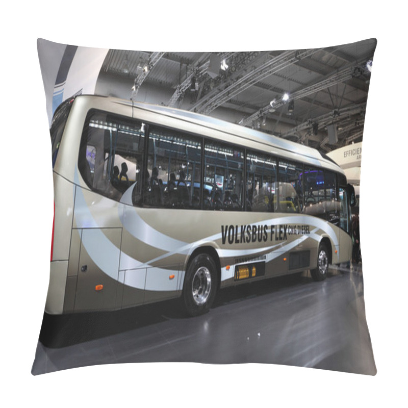 Personality  MAN Volksbus Flex At The International Motor Show Pillow Covers