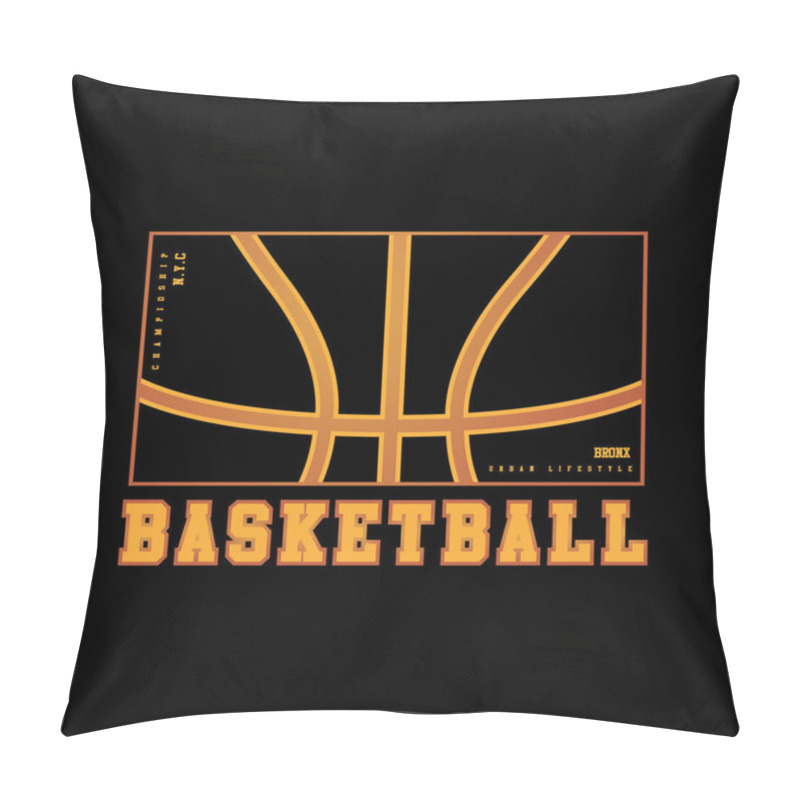 Personality  Basketball Illustration Typography For T Shirt, Poster, Logo, Sticker, Or Apparel Merchandise Pillow Covers