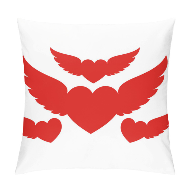 Personality  Three Heart Symbols - Vector Illustration, Love Icons, Romantic Design, Heart Icons Pillow Covers