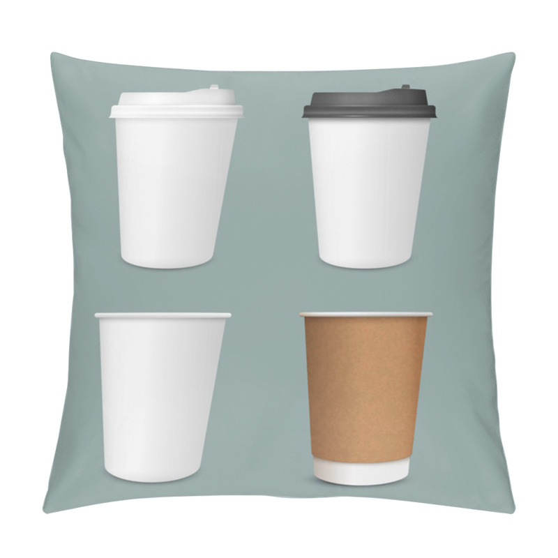 Personality  Set Of  Paper Coffee Cups Pillow Covers