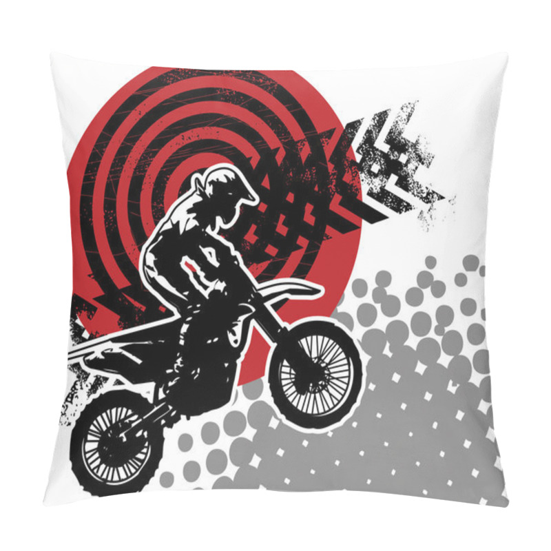 Personality  Motocross Background Pillow Covers