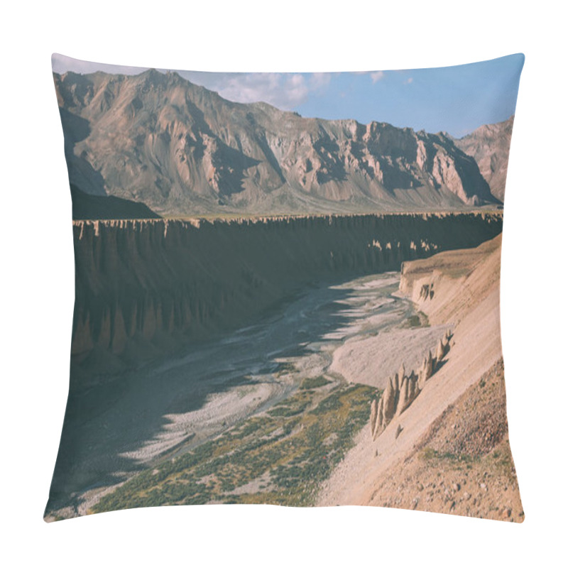 Personality  Beautiful Natural Formations And Mountain River In Indian Himalayas, Ladakh Region    Pillow Covers