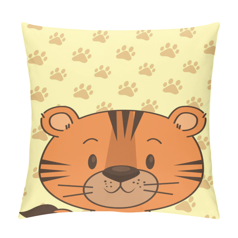 Personality  Cute Little Tiger Character Pillow Covers