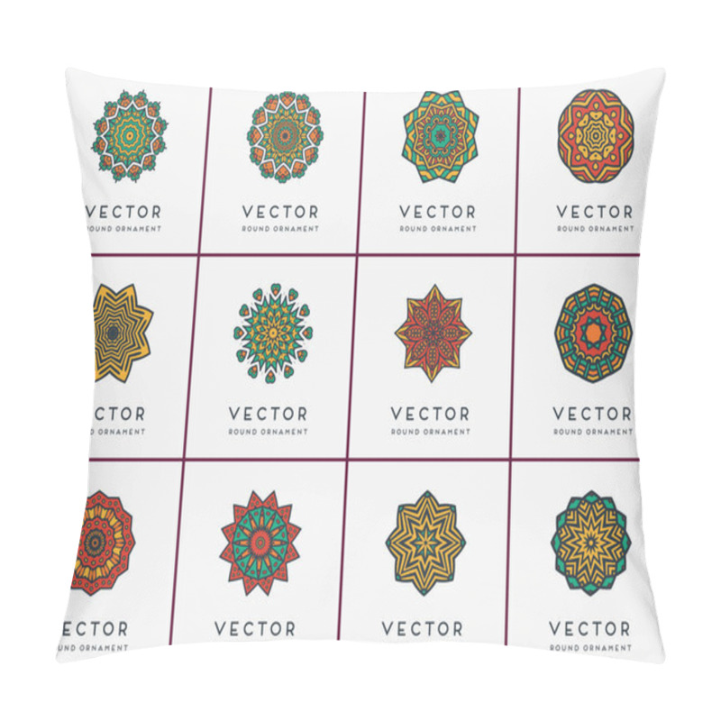 Personality  Ornament Beautiful  Card With Mandala. Pillow Covers