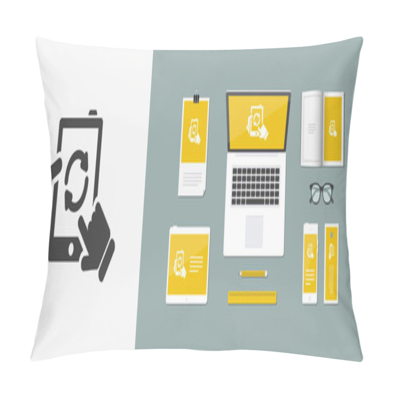 Personality  Tablet Simple Icon Pillow Covers