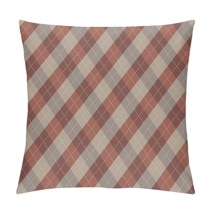 Personality  Seamless Argyle Pattern. Diamond Shapes Background. Pillow Covers