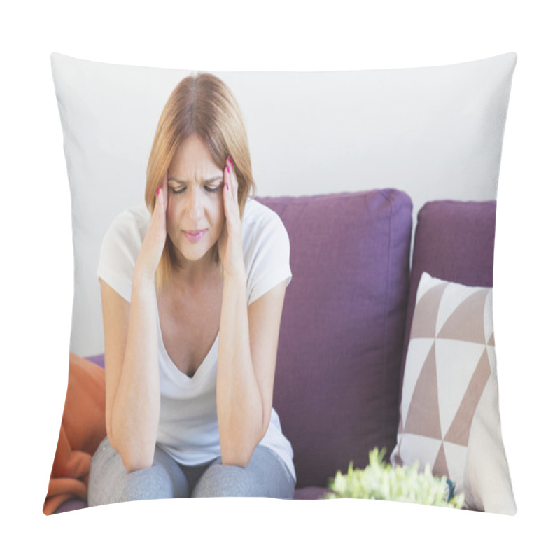 Personality  Woman With Hard Headache Pillow Covers