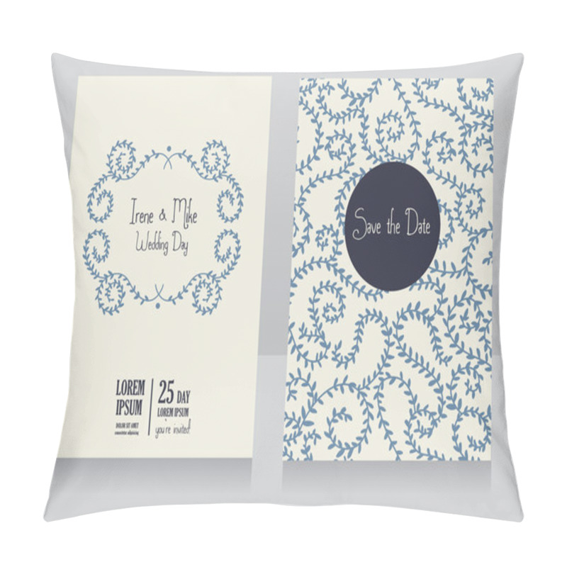 Personality  Two Floral Wedding Cards Pillow Covers