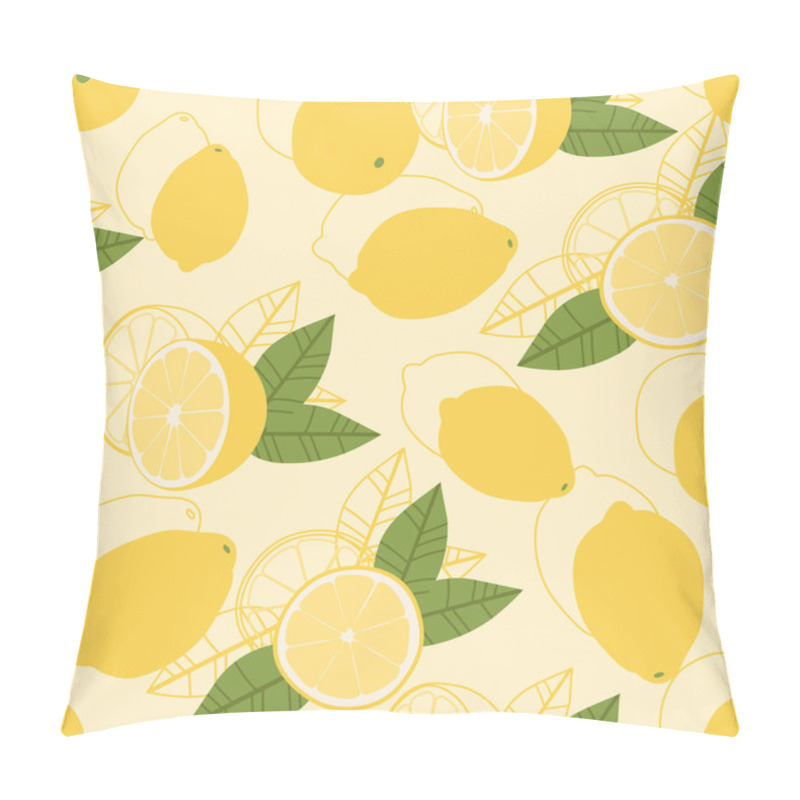 Personality  Seamless Lemons Pattern Pillow Covers