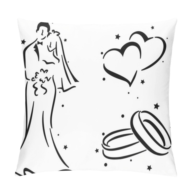 Personality  Wedding Stencil Pillow Covers