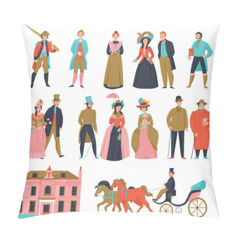 Personality  Medieval Fashion People Set Pillow Covers