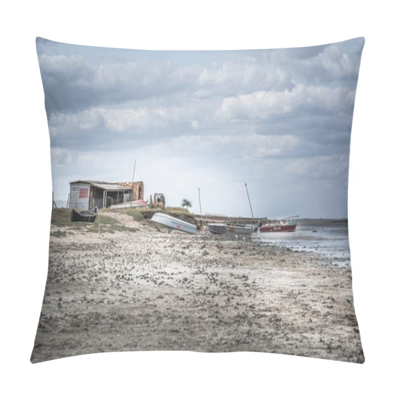 Personality  Sea Landscape, Fishing Hut And Boats Pillow Covers