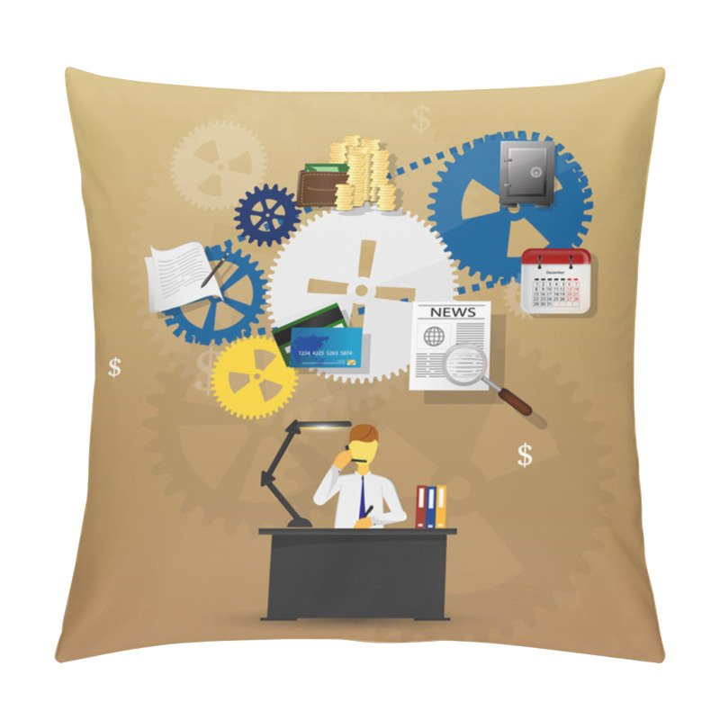 Personality  Business Infographics Template. Pillow Covers