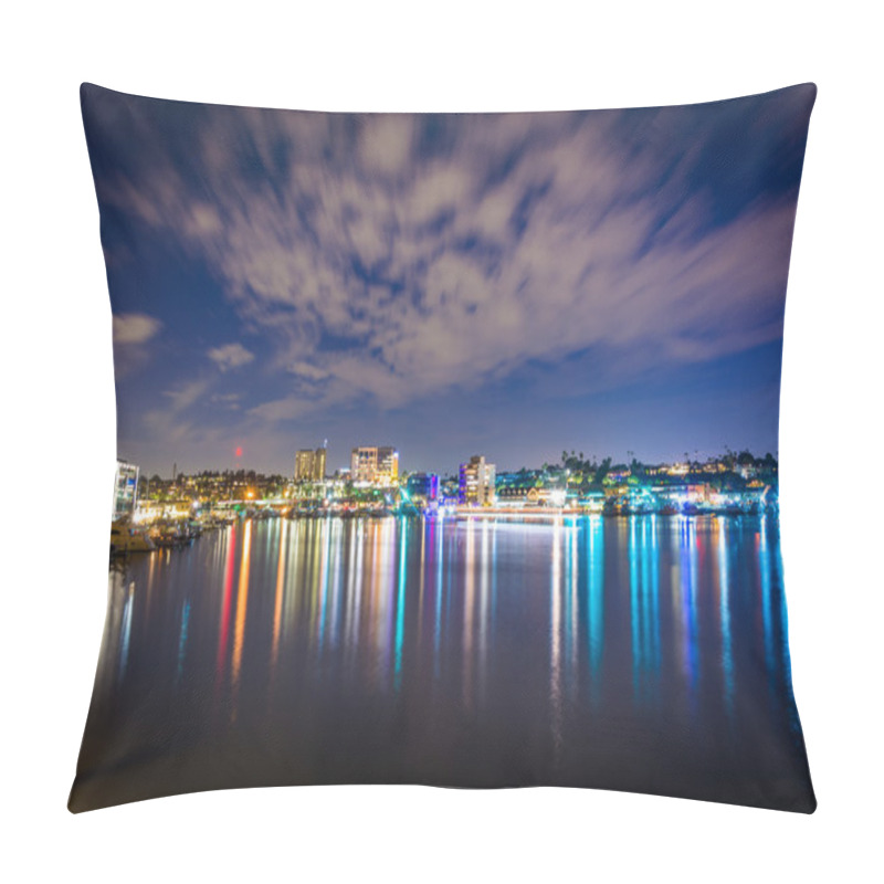 Personality  Clouds Over The Harbor At Night, Seen From The Via Lido Bridge,  Pillow Covers