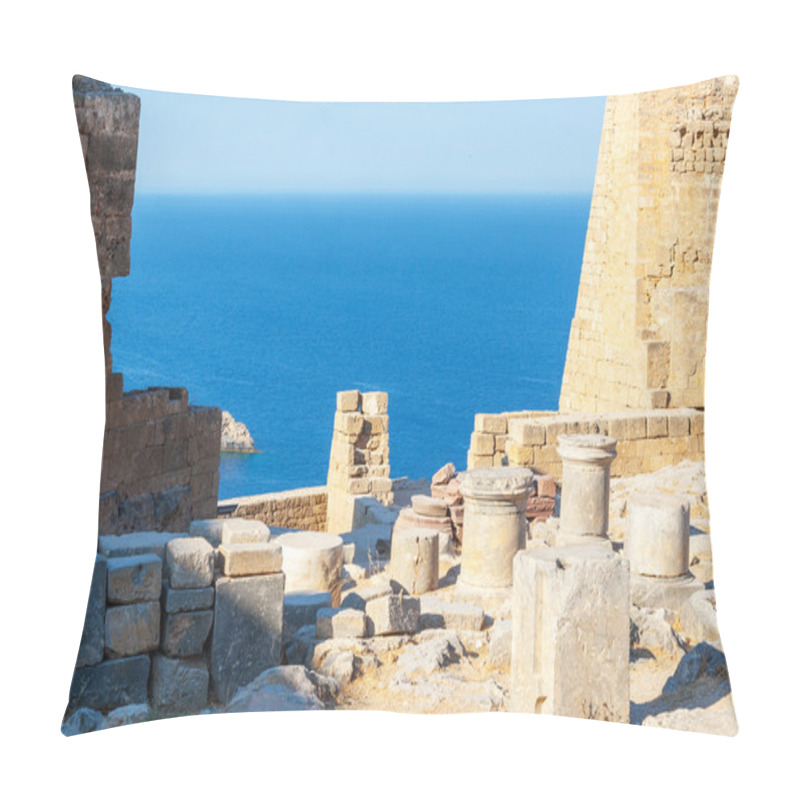 Personality  Greece Trip 2015, Rhodos Island, Lindos Pillow Covers