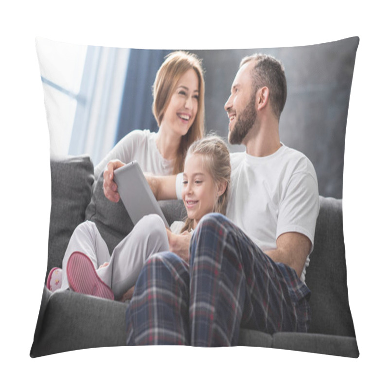 Personality  Family Using Digital Tablet Pillow Covers