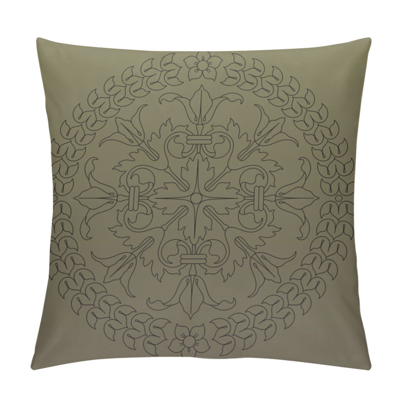 Personality  Elegant Round Ornament. Pillow Covers