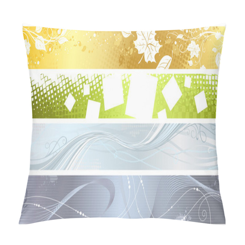 Personality  Set Of Four Banners. Pillow Covers