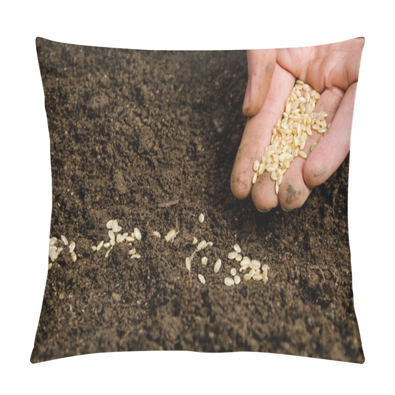 Personality  Planting Seeds Into Soil Pillow Covers