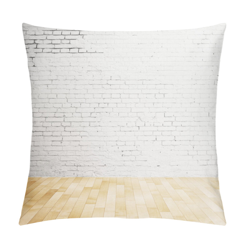 Personality  Wooden Floor And Brick Wall In Loft Pillow Covers